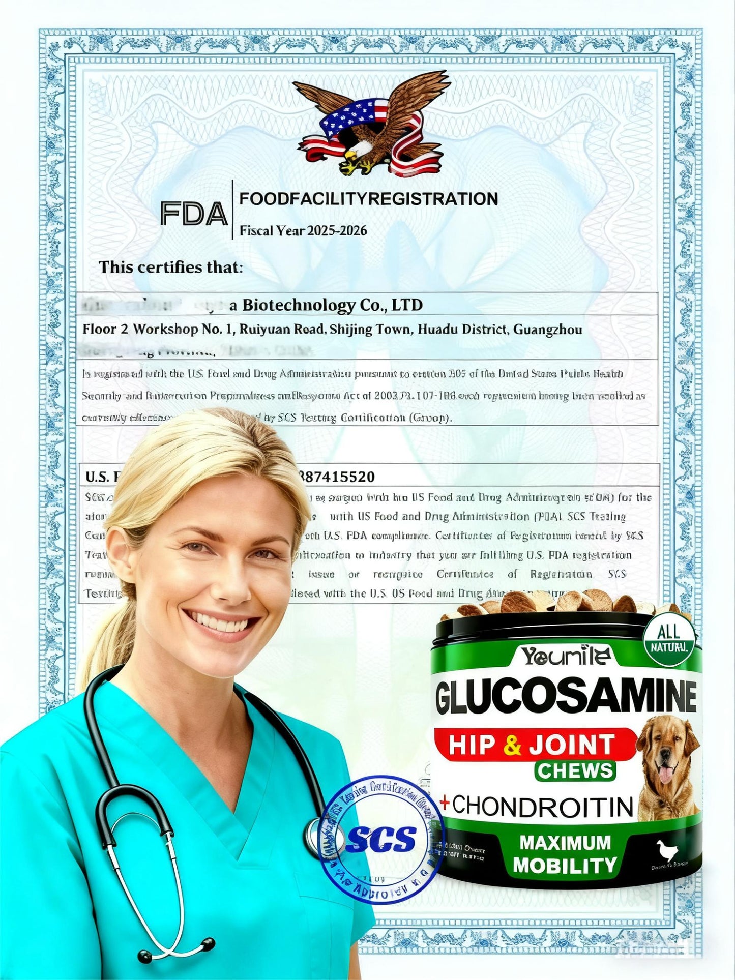 Maximum Strength Hip & Joint Chews for Dogs | Glucosamine + Chondroitin | 120 All-Natural Soft Chews