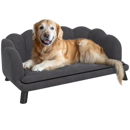 Luxury Pearl Design Dog Sofa Bed | Orthopedic Support for Senior & Large Dogs | Premium Velvet Pet Couch